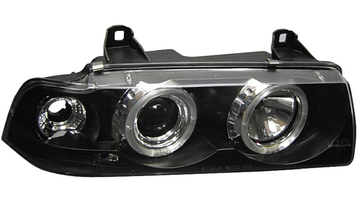 Set+de+phares+sur+mesure+pour+BMW+S%C3%A9rie+3+E36+Sedan%2FTouring+-+Noir+-+incl.+Clignoteurs+%26+Angel-Eyes